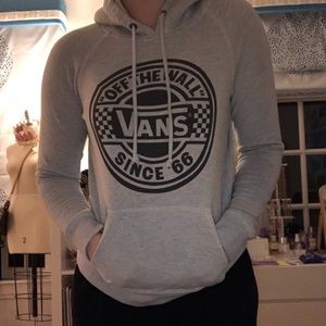 vans light gray hoodie